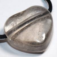 Rauchquarz (Herz) | Halskette mit Band oder Silber 925 --- Stein-Größe: 19 x 19 mm Bild 5