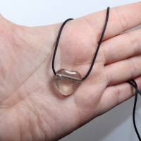 Rauchquarz (Herz) | Halskette mit Band oder Silber 925 --- Stein-Größe: 19 x 19 mm Bild 7