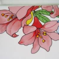 Blumendekorierte Wanduhr mit Quarz-Laufwerk. Kienzle. 27 x 19,5 x 2,5 cm Bild 4