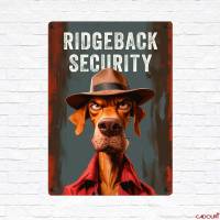 Hundeschild RIDGEBACK SECURITY, wetterbeständiges Warnschild Bild 2