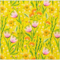 Baumwolle Baumwolldruck Osterblumen gelb (1m/9,-€) Bild 1
