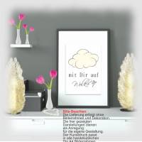 Poster auf Wolke 7 Geschenk zum Valentinstag Partner-Geschenk versch. Farben Din A4 Bild 5
