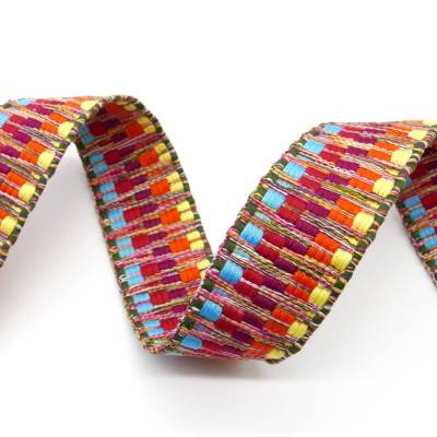 Gurtband „Boho Style“ – 2 Meter | 38 mm | Bunt & vielseitig | Polyester