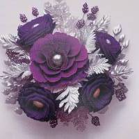 Kunstleder Panel, 30x30 cm, Purple Roses Bild 1