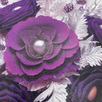 Kunstleder Panel, 30x30 cm, Purple Roses Bild 3