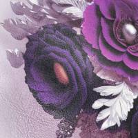 Kunstleder Panel, 30x30 cm, Purple Roses Bild 4