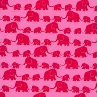 Westfalenstoffe Junge Linie pink rote Elefanten Baumwolle Webware Druckstoff Bild 1