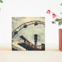 Zeche Zollverein Riesenrad, Fotografie auf hochwertiger Multiplex Platte, Einzelstück, Transferdruck, handmade Bild 1