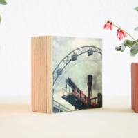 Zeche Zollverein Riesenrad, Fotografie auf hochwertiger Multiplex Platte, Einzelstück, Transferdruck, handmade Bild 2