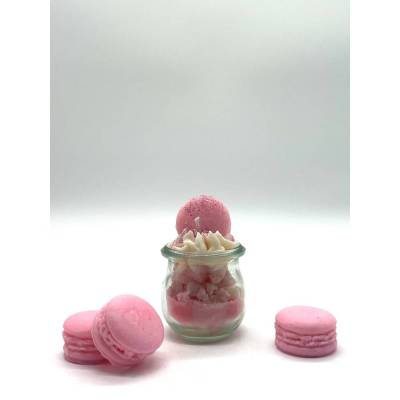 Glamorous Macaron Duftkerze - small - Duft nach Zuckerwatte