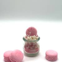 Glamorous Macaron Duftkerze - small - Duft nach Zuckerwatte Bild 4