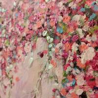ZARTES BLÜTENHERZ - florales, abstraktes Gemälde auf Leinwand von Christiane Schwarz Bild 8