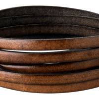 1m Flaches Lederband Braun Vintage 5x2mm hochwertiges Rindleder Made in Spain Bild 1