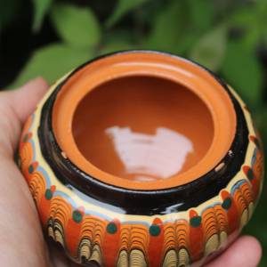 15 tlg. Kaffee Mokka Service Pfauenauge bulgarische Majolika Keramik 60er 70er Jahre Bild 8