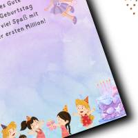 Geldgeschenk Geburtstagskarte "Happy Birthday" Wunscherfüller | Geldgeschenk für Kinder | digitaler Download | P Bild 3