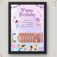 Geldgeschenk Geburtstagskarte "Happy Birthday" Wunscherfüller | Geldgeschenk für Kinder | digitaler Download | P Bild 4