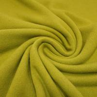 Stoff Ital. Strickstoff aus 100% Merinowolle uni grün grüngelb Merinostrick Kleiderstoff Wollstrick Merinostrick Bild 1