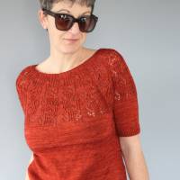 Anleitung: "Marienbad" Pullover stricken mit langen oder kurzen Ärmeln, 11 Größen Bild 1