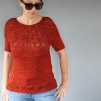 Anleitung: "Marienbad" Pullover stricken mit langen oder kurzen Ärmeln, 11 Größen Bild 8