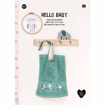 RICO Design Hello Baby Kreuzstich Vorlagenheft Nr. 167 für gezählten Kreuzstich