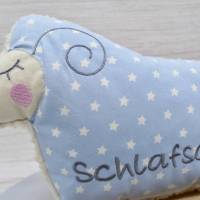 Kuscheltier Schaf Kuschelschaf mit Herz und gesticktem Wunschnamen - personalisiertes Plüschtier - kuschligweich Bild 8