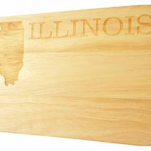 Brotbrettchen Illinois USA Frühstücksbrett Gravur Vereinigte Staaten von Amerika Holzgravur Bild 3