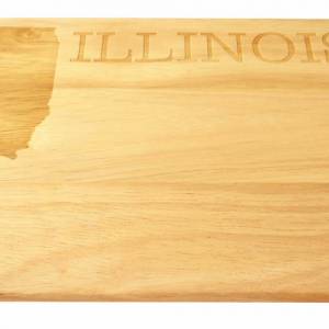 Brotbrettchen Illinois USA Frühstücksbrett Gravur Vereinigte Staaten von Amerika Holzgravur Bild 4