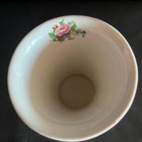 Porzellan Vase  weiß mit Blumen Bild 4