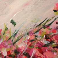 VERSCHLUNGENE HERZEN - florales, abstraktes Gemälde auf Leinwand von Christiane Schwarz Bild 8