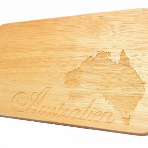 Frühstücksbrett Australien Gravur Holz Brotbrett mit feiner Gravur - edle Haptik für Australienfans Bild 2