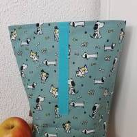 Lunchbag Lunchbeutel Vesperbeutel Frühstückstasche Arbeit Schule mint Hunde Geschenke für Sie Bild 5