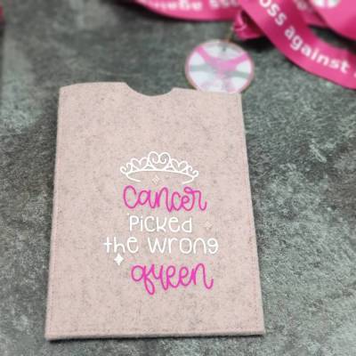 Chemopass-Hülle, Therapieplan , Wollfilzhülle