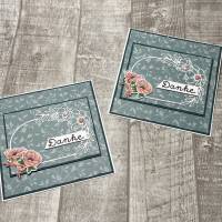 Grußkarten Glückwunschkarten „Danke“ Dankeskarte Blumen Cards Karte grün Handmade Handarbeit Stampin‘ Up! Bild 4