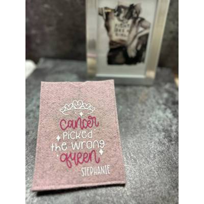 Chemopass-Hülle, Therapieplan , Wollfilzhülle