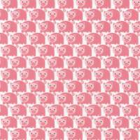 Westfalenstoffe Junge Linie weiß rosa Schweinchen 100% Baumwolle Webware Druckstoff Heißluftballon Bild 1