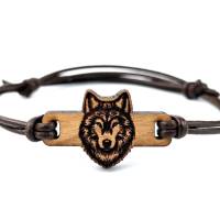 Holzarmband mit Wolfsgravur - Kraftvoll. Elegant. Einzigartig. Bild 2