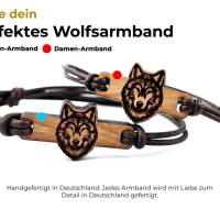 Holzarmband mit Wolfsgravur - Kraftvoll. Elegant. Einzigartig. Bild 3