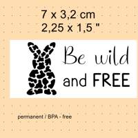 große Sticker Osterhase Leo Zebra Kuh, BE wild and FREE, schwarz weiß 5cm BPA frei, by BuntMixxDESIGN Bild 5