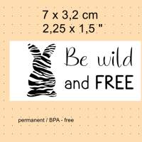 große Sticker Osterhase Leo Zebra Kuh, BE wild and FREE, schwarz weiß 5cm BPA frei, by BuntMixxDESIGN Bild 6