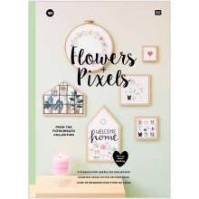 RICO Design Flowers Pixels Kreuzstich Vorlagenheft Nr. 183 für gezählten Kreuzstich