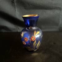 kleine Vase aus blauen Glas Bild 5