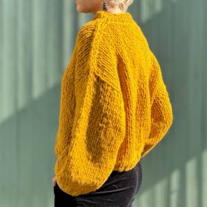 Mohair Alpaca Sweater Handgestricktes Einzelstück, softer Strick mit Stehkragen Bild 8
