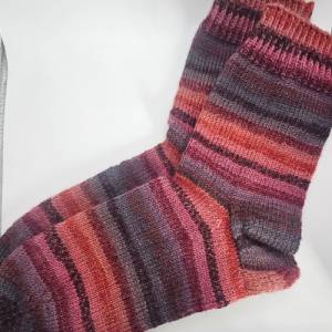 Socken handgestrickt, GRÖßE 38/39, Stricksocken , Stretch Socken, Wandersocken, bequem Bild 3