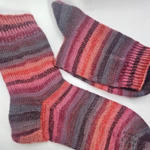 Socken handgestrickt, GRÖßE 38/39, Stricksocken , Stretch Socken, Wandersocken, bequem Bild 6