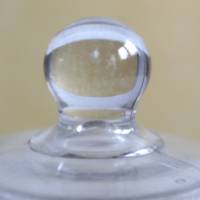 alter Glasdeckel mit geschliffenem Rand Vorratsglas Bild 2