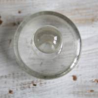 alter Glasdeckel mit geschliffenem Rand Vorratsglas Bild 4