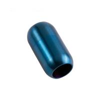Edelstahl Magnetverschluss Blau 21x12mm (ID 8mm) gebürstet für rundes Leder und Bänder Bild 1