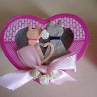 Dekoration Geschenkbox zur  Hochzeit - Vermählung oder zum Hochzeitstag Katzen und Mäuse Bild 1