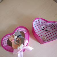 Dekoration Geschenkbox zur  Hochzeit - Vermählung oder zum Hochzeitstag Katzen und Mäuse Bild 3