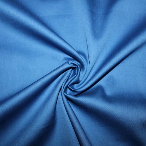 14,30 EUR/m Dirndl-Stoff uni einfarbig blau Baumwollsatin